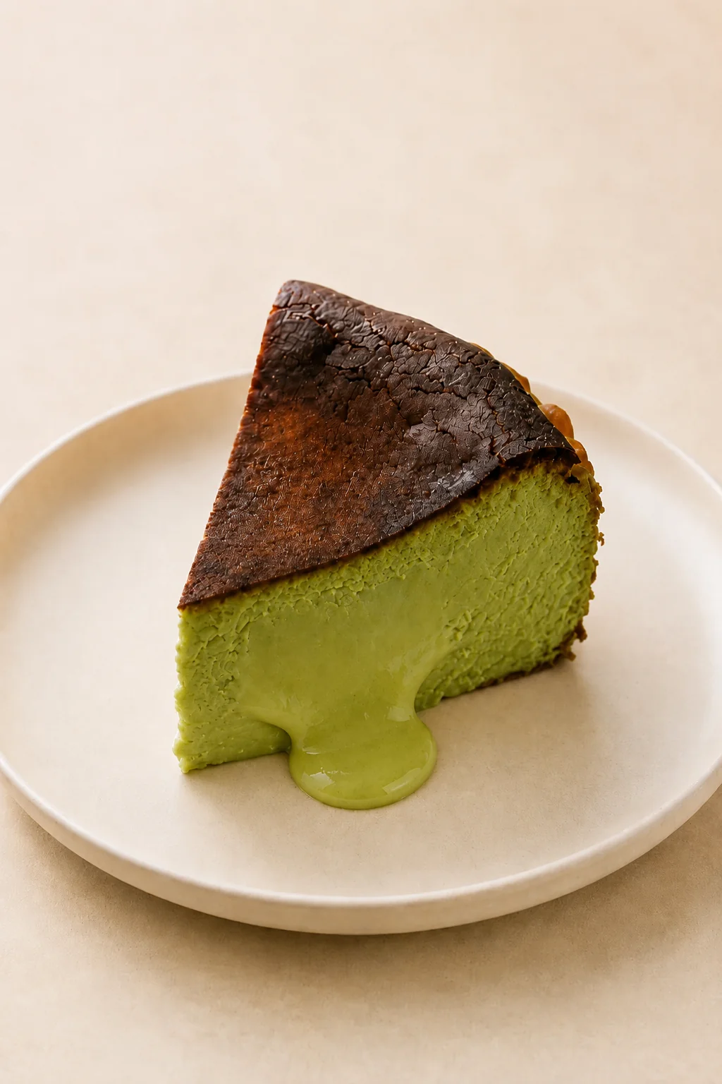 Basque Cheesecake - Matcha Slice
