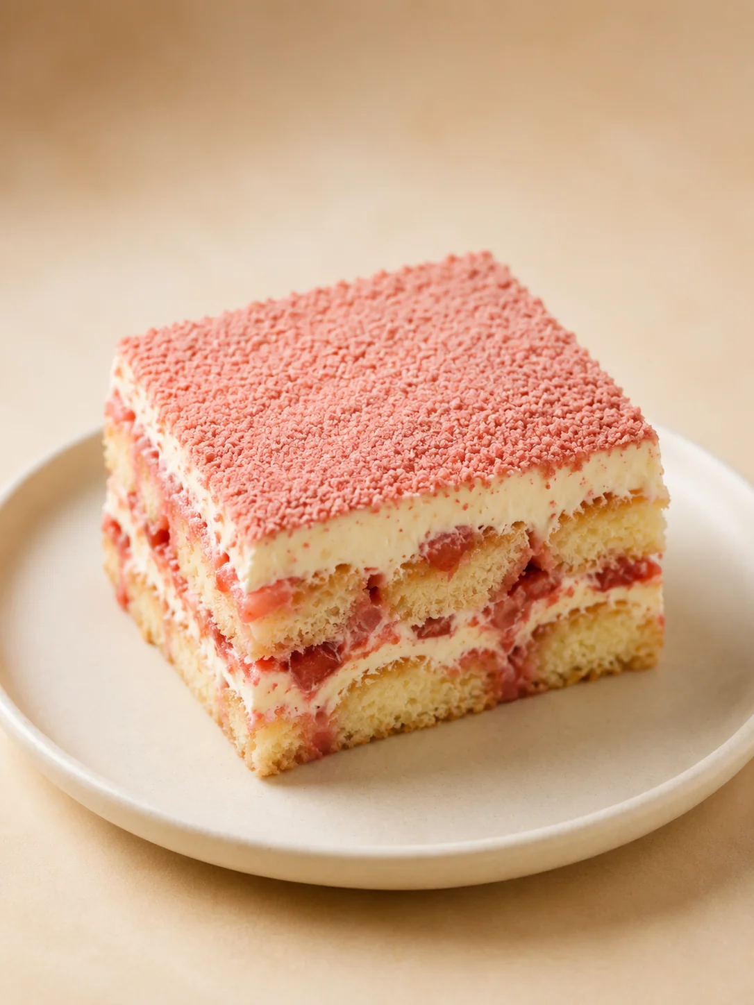 Tiramisu - Strawberry Slice