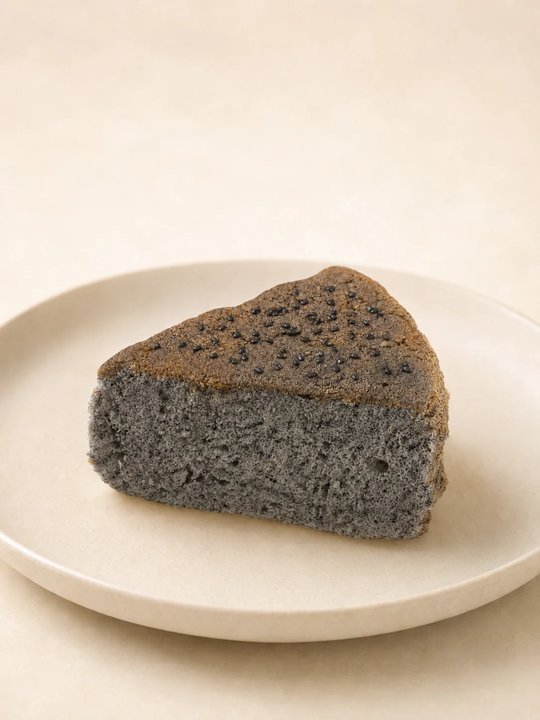 Chiffon Cake — Black Sesame Slice