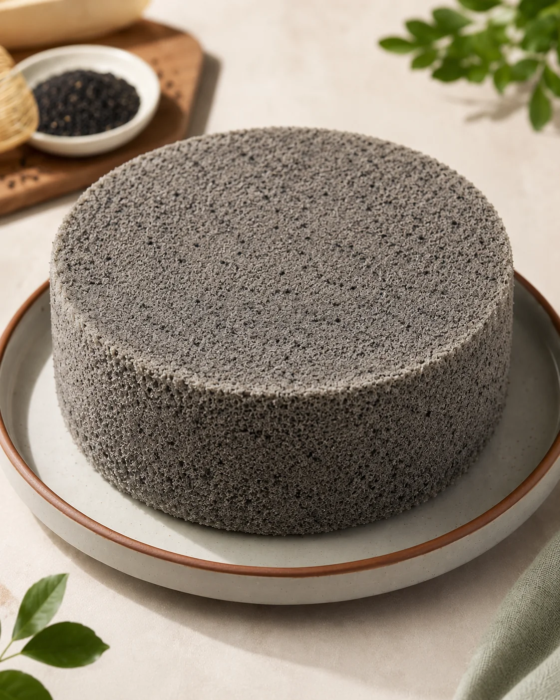 Chiffon Cake — Black Sesame 6"