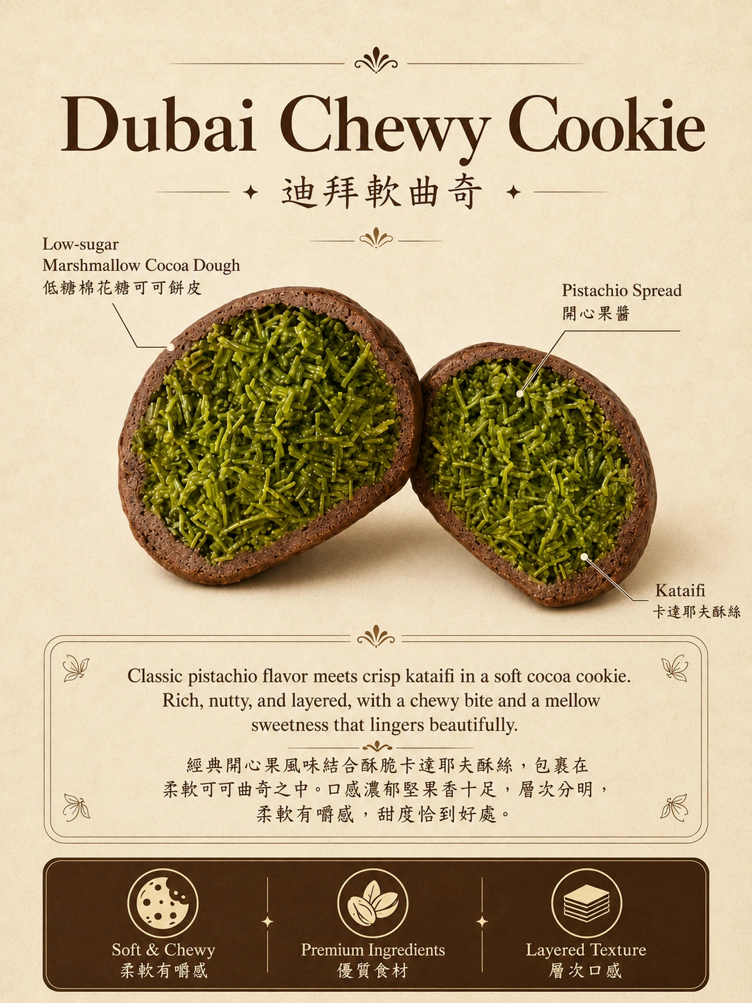 Dubai Chewy Cookie - 1 Piece