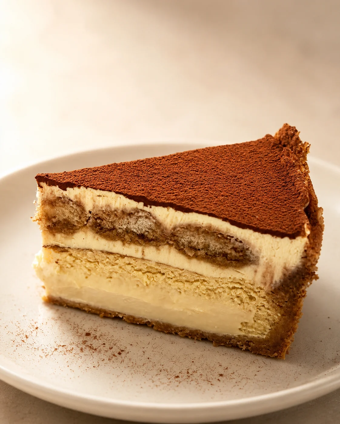 Tiramisu Basque Cheesecake — Slice