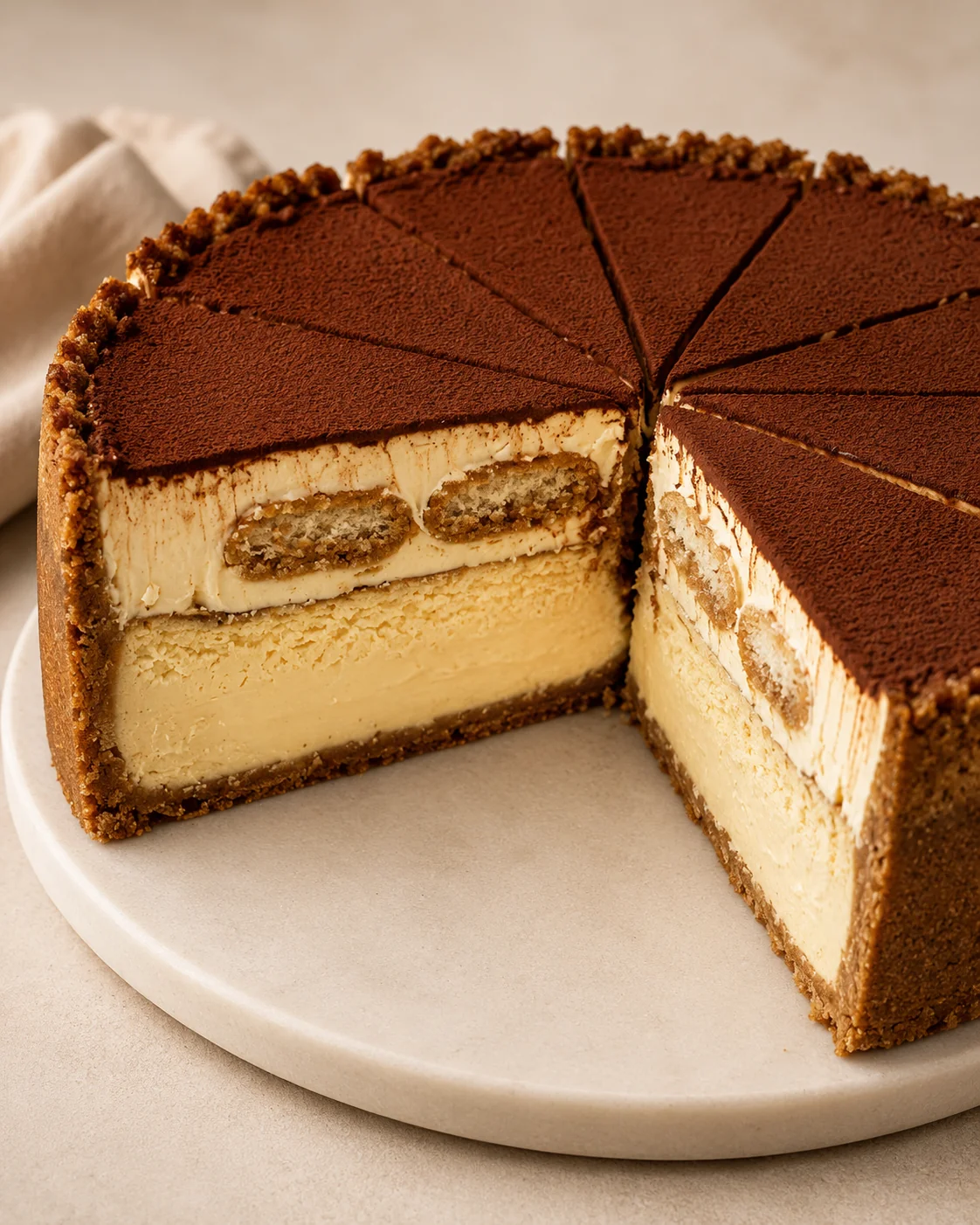 Tiramisu Basque Cheesecake — Classic Tray (6–8 servings)